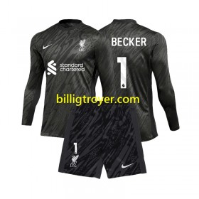 Billige Fotballdrakter Liverpool Alisson Becker 1 Keeper Barn Hjemmedraktsett 2024/25 Langermet